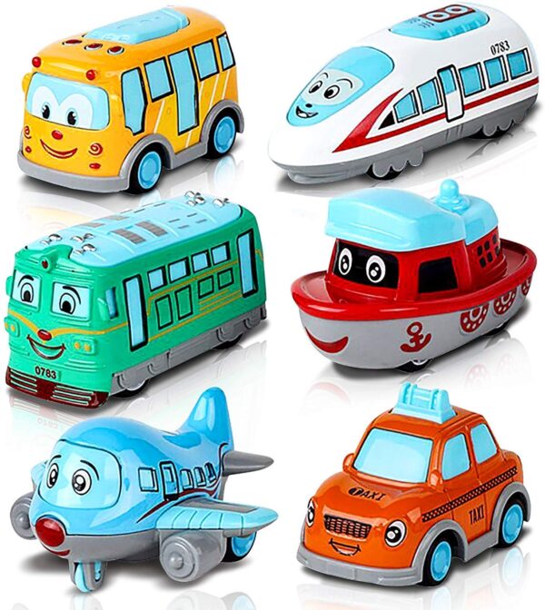 Pack of 6 Unbreakable Q Metal Cars