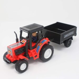 Plastic Farmer Tractor Toy with Trolley