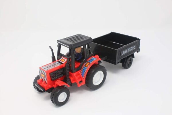 Plastic Farmer Tractor Toy with Trolley