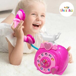Retro Pink Toy Phone for Kids