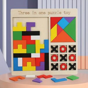 Educational Colorful Square Tangram Game
